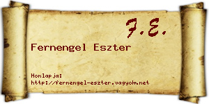 Fernengel Eszter névjegykártya